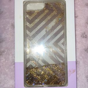 Gold Glittery iPhone 7/8 Plus Waterfall Case